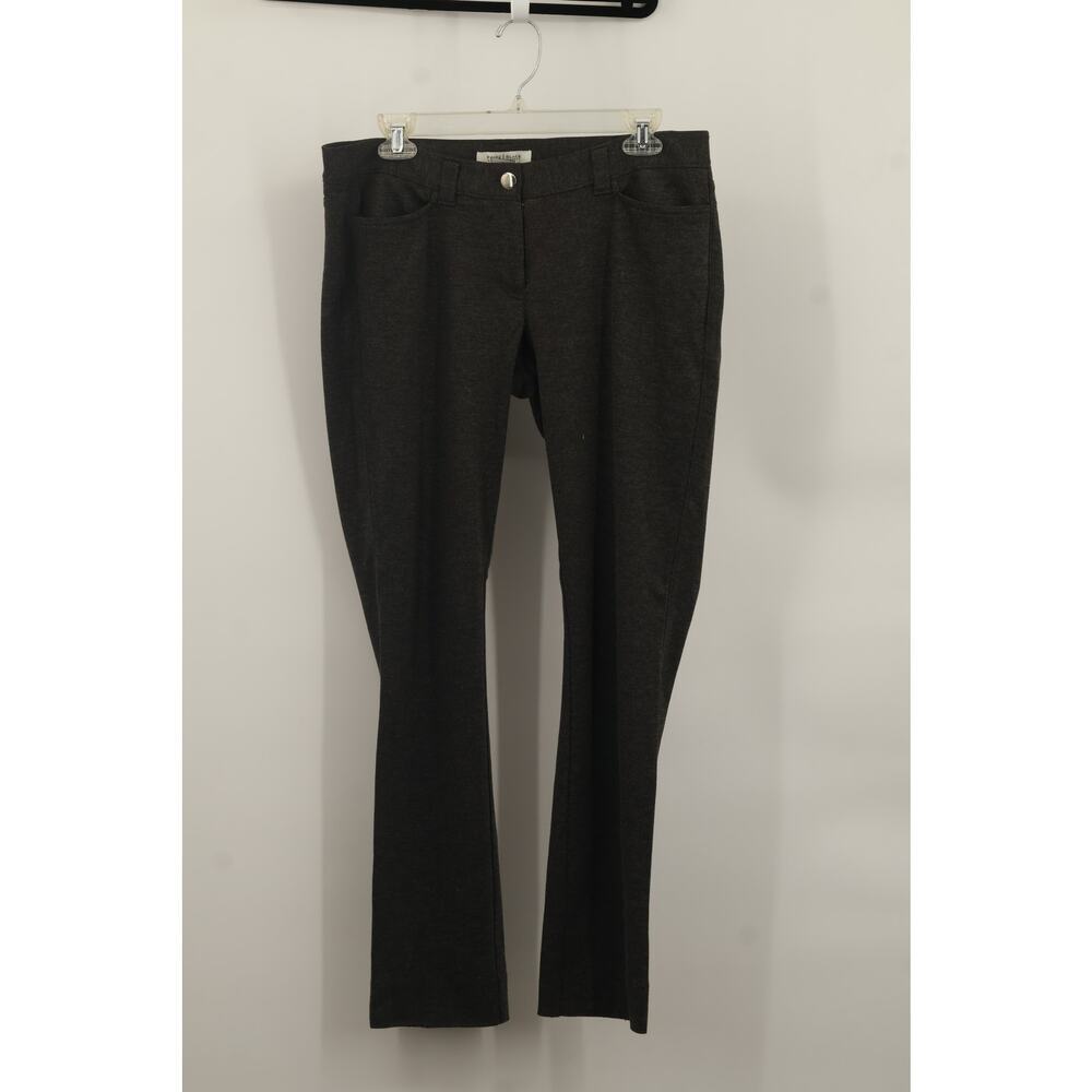 White House Black Market Womens Stretchy Slim Leg Pants Button Fly Size 8 Black